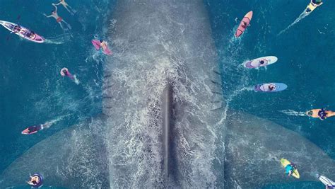 The Meg,  with Jason Statham and a megalodon shark, is ...