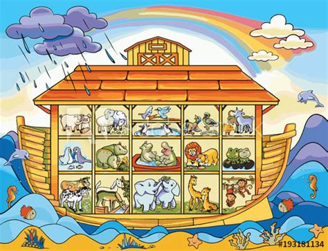 The Noah s Ark. Sixteen pairs of animals.   Buy this stock ...