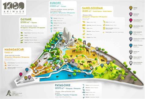 The Paris Zoological Park map   Map of The Paris ...