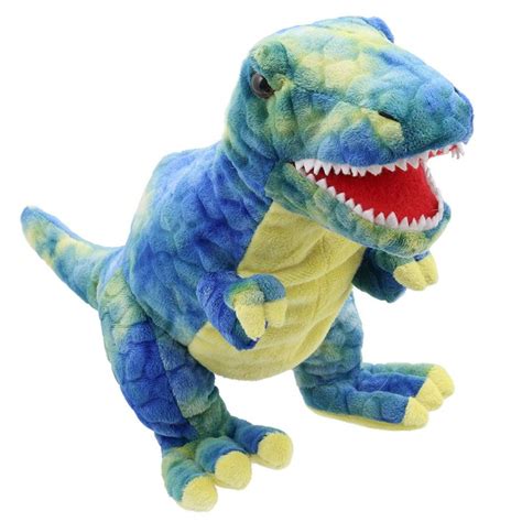 The Puppet Company   Blue T Rex Baby Dino  Soft Toy ...