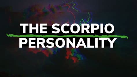 The Scorpio Personality   YouTube