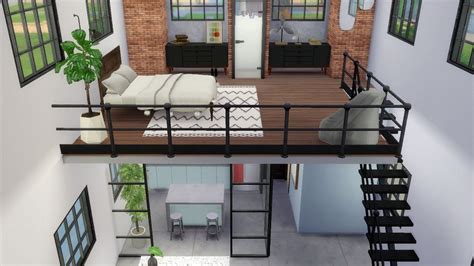 The Sims 4   Industrial Loft | Speed Build | Loft Building ...