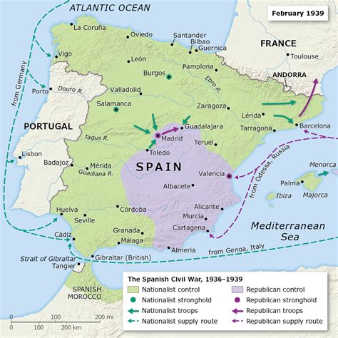 The Spanish Civil War, 1936 1939   International Mapping
