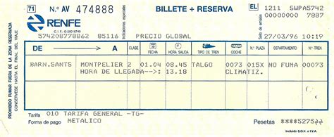 The traveler s drawer: RENFE. Billete + Reserva tren Talgo Barcelona ...