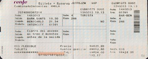 The traveler s drawer: RENFE  España , Billete tren Intercity de ...