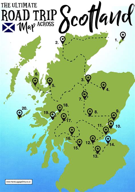 The Ultimate Map Of Things To See When Visiting Scotland   Hand Luggage ...