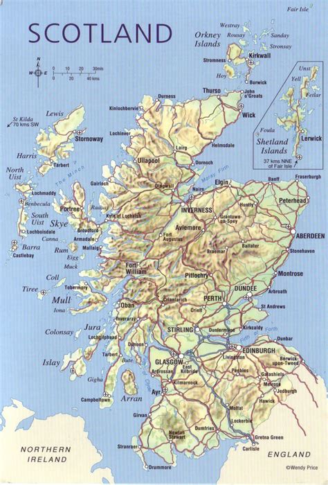 The World in Postcards   Sabine s Blog: Scotland Map   May ...