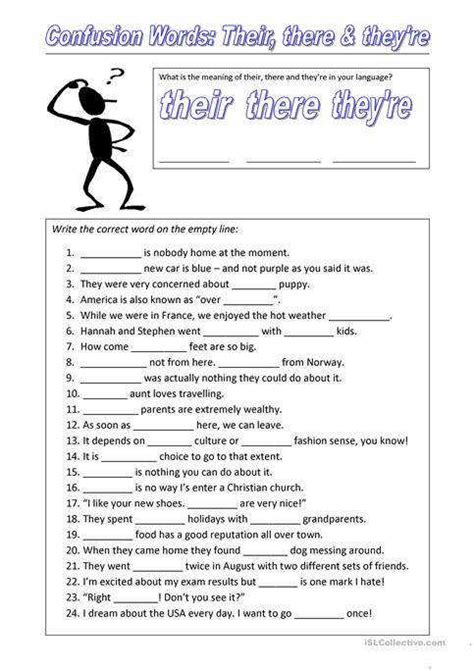 Their there they Re Worksheet | Homeschooldressage.com