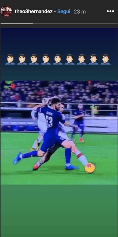 Theo Hernandez, sfogo su Instagram dopo Fiorentina Milan