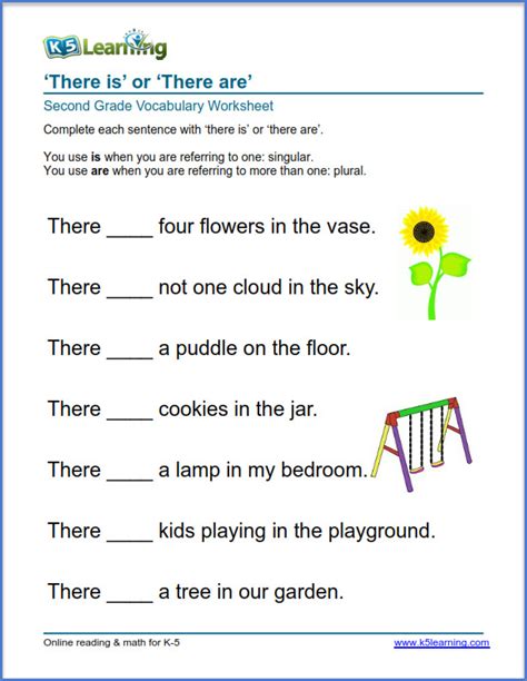 there is or there are in sentences | K5 Learning