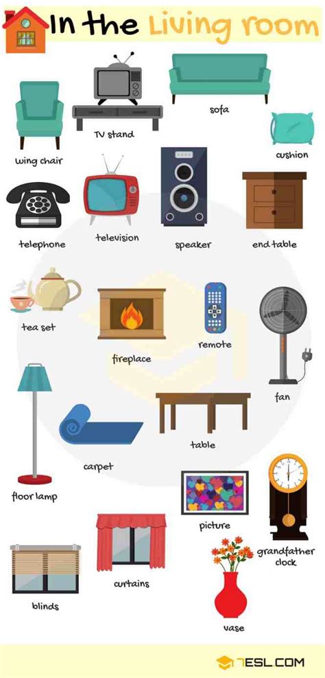 Things In The Living Room Worksheet Pdf | Baci Living Room