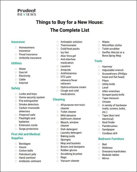 Things to Buy for a New House  Checklist in 2020 | New ...