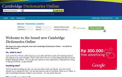 Think Different: Cambridge Dictionary Online