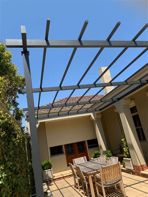 This is our latest residential steel pergola creation in Sandringham ...