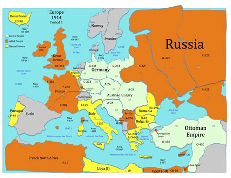 This is the War Map for the World War One Simulation ...