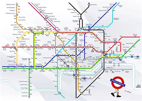 This Map Shows The Walking Distances Between Tube Stops To ...