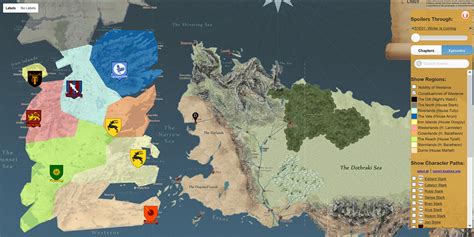 This map shows you around the Game of Thrones universe
