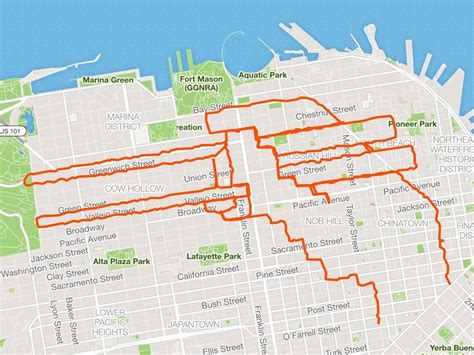 This runner creates intricate works of art with his routes ...