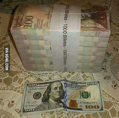 Those are the highest denomination bills in my country ...