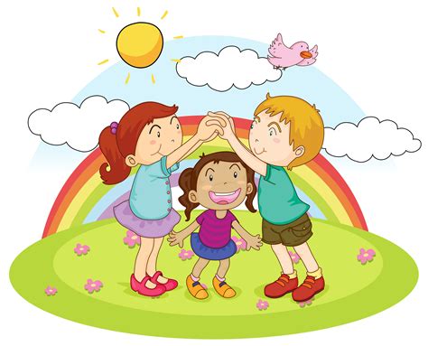 Three kids playing game in the park   Download Free ...