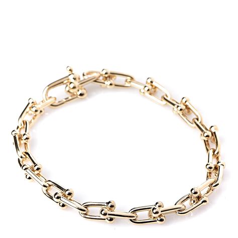 TIFFANY 18K Yellow Gold Medium Hardwear Link Bracelet L 474974
