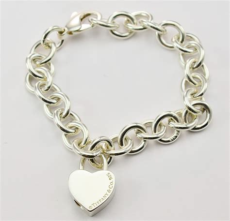 Tiffany & Co. 925 Silver  Return to Tiffany  Heart Charm Bracelet ...