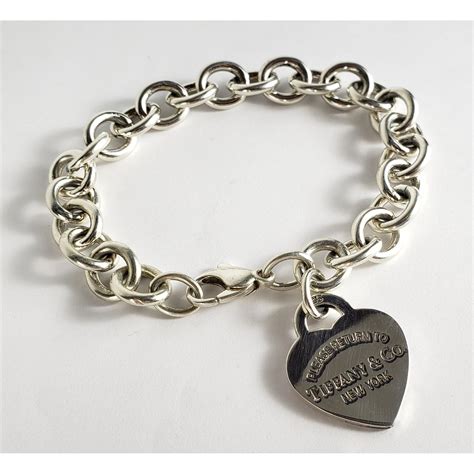 Tiffany & Co. 925 Sterling Silver Return To Heart Tag Charm Bracelet ...