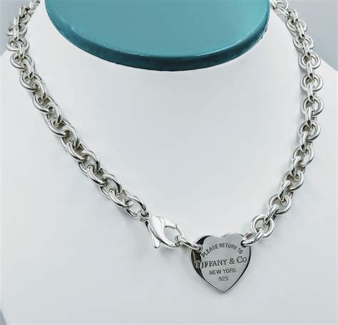 Tiffany & Co. Please Return To Tiffany & Co 925 Sterling Silver Heart ...