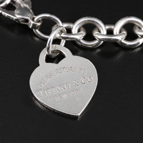 Tiffany & Co.  Return to Tiffany  Sterling Silver Heart Tag Bracelet | EBTH