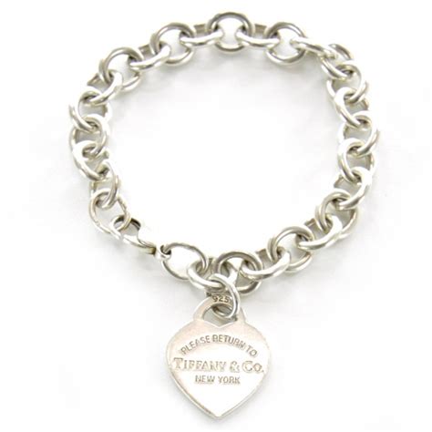 TIFFANY Sterling Silver Return to Tiffany Heart Tag Charm Bracelet ...