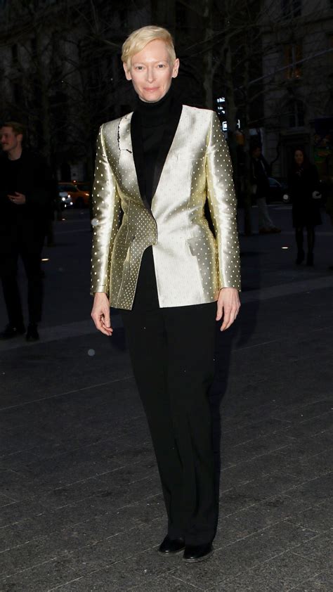 Tilda Swinton Shows How to Wear Spring s Shine Trend—Even ...