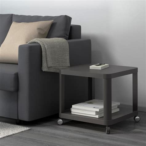 TINGBY Mesa auxiliar con ruedas, gris, 50x50 cm   IKEA
