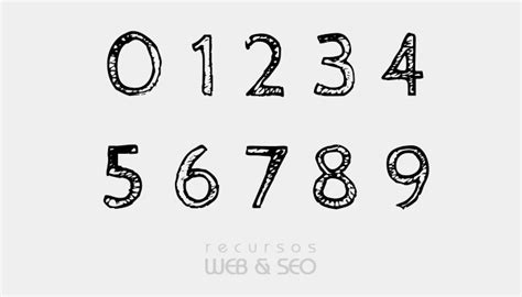 Tipografías de números para trabajos creativos   recursos WEB & SEO