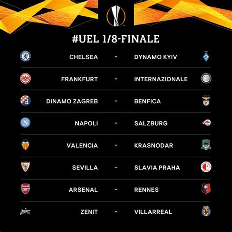 Tirage au sort : 8e de finale UEFA Europa League 2018/2019 – Actualités ...