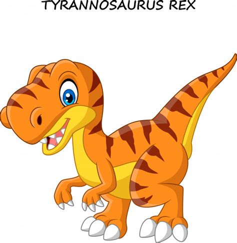 Tiranosaurio divertido de dibujos animados | Vector Premium