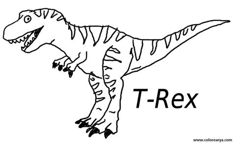 Tiranosaurio Rex Dibujos De Dinosaurios Para Colorear   Páginas Colorear