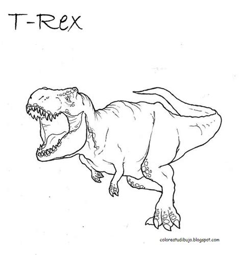 Tiranosaurio Rex para colorear y pintar   COLOREA TUS DIBUJOS
