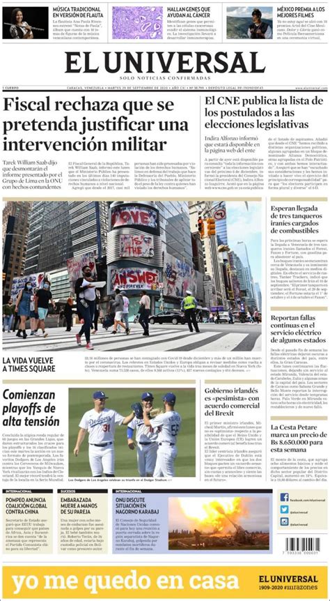 Titulares de la prensa nacional para este martes, 29 de ...