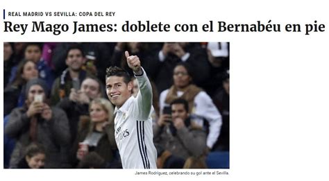 Titulares de prensa española sobre doblete de James contra ...