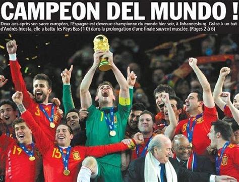 Titulares periódicos extranjeros España Campeona del Mundo ...