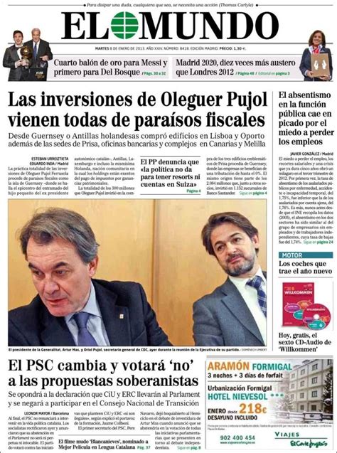 Titulares y Portada del 8 de Enero de 2013 del Periodico El Mundo ¿Que ...