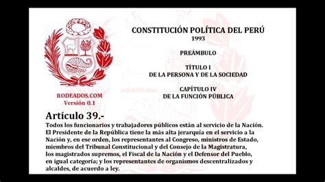 Titulo I Capitulo IV   Constitucion Politica del Peru ...
