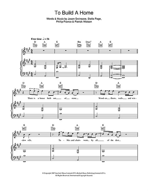 To Build A Home sheet music by Cinematic Orchestra  Piano ...