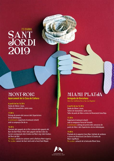 Todo listo para celebrar el Día de Sant Jordi   Ajuntament de Mont roig ...