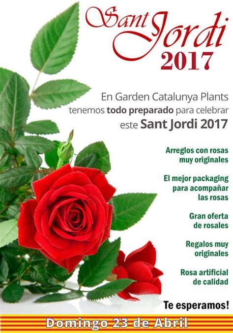 Todo preparado para celebrar el día de Sant Jordi 2017. | Garden ...