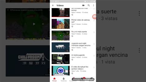 Todos mi videos con sus visitas YouTube