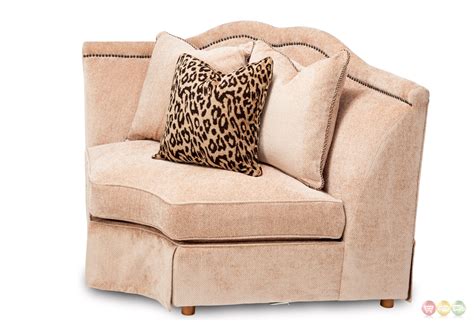 Toledo Traditional 7 piece Sectional Sofa in Beige with ...