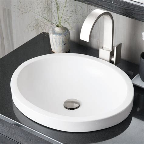 Tolosa Stone Oval Drop In Bathroom Sink in 2020 | Drop in ...