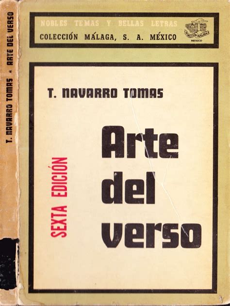 Tomas Navarro Tomas Arte Del Verso 1975 | PDF | Metro  poesía  | Rima