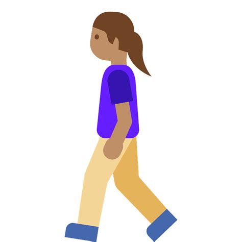 Tono de piel oscuro mujer caminando clipart. Dibujos animados descargar ...